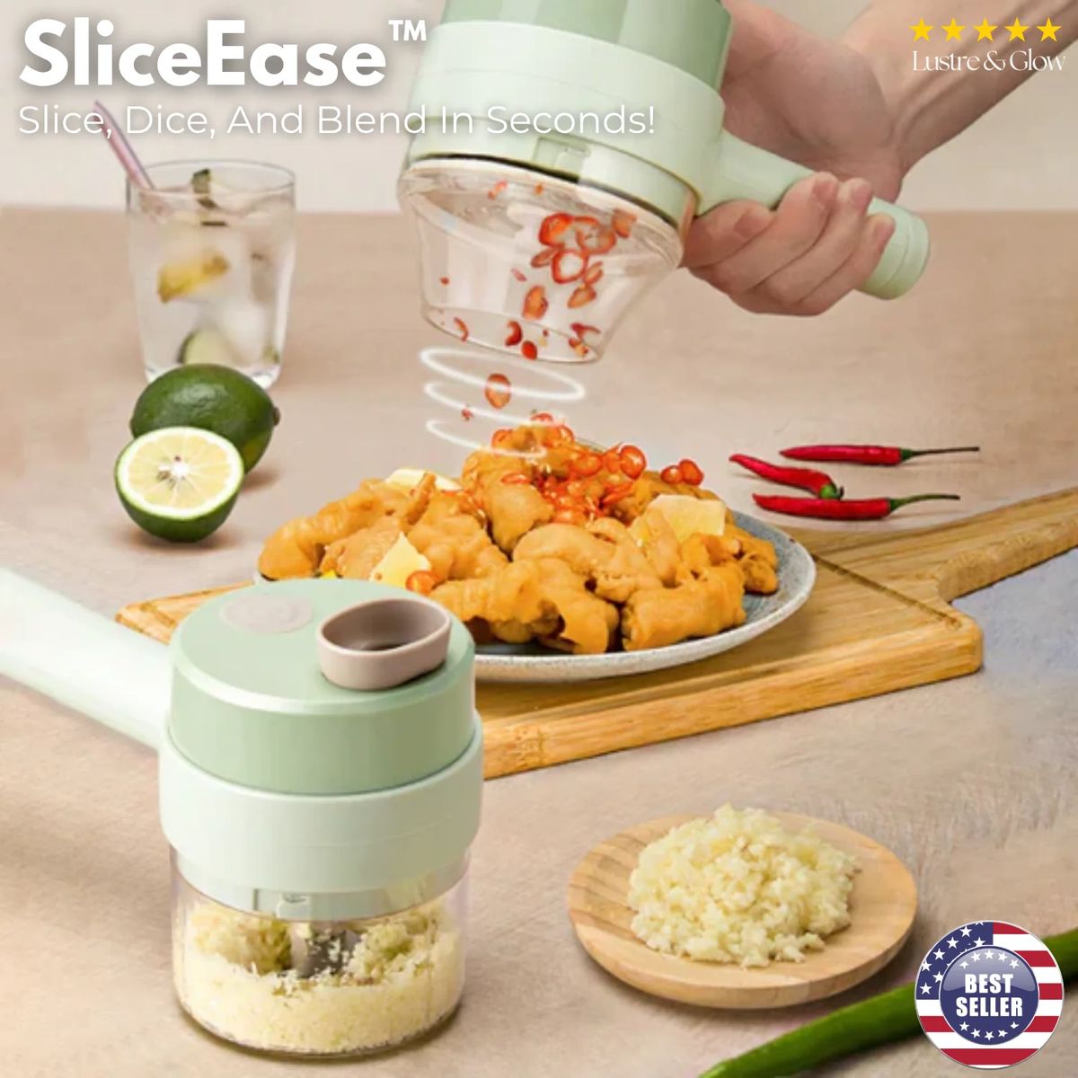 Cordless Vegetable Chopper ( 🔥 عرض خاص اليوم فقط)